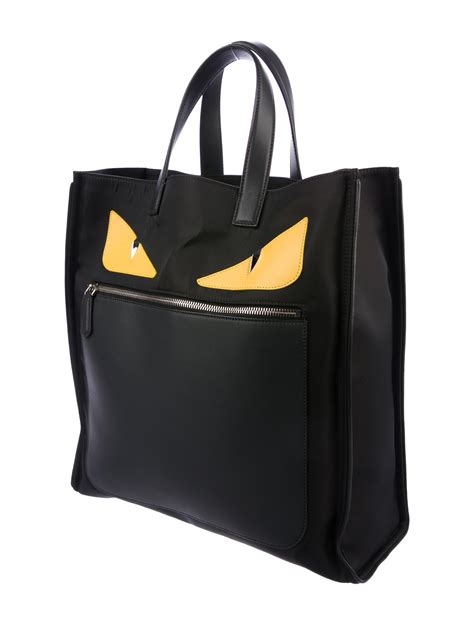 fendi monster leather tote|realreal fendi monster bag.